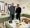 Raed Amira (t.h) leder sosialarbeiderforeningen i Betlehem. Her sammen med fylkessekretær i FO Rogaland, Ivar Kvadsheim.