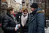 Tidligere LO-leder Gerd Kristiansen uttalte kort tid etter at hun hadde gått av som LO-leder at det er for mange hovedsammenslutninger i Norge. Her er Kristiansen, YS-leder Jorunn Berland (t.v.) og tidligere Unio-leder Anders Folkestad sammen i forbindelse med den politiske streiken for endringene i arbeidsmiljøloven 28. januar 2015. De politiske endringene samlet alle de tre organisasjonene til felles front mot Høyre-/Frp-regjeringen.