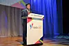 Chung Chinyoub, helseminister i Sør-Korea, holdt sitt foredrag uten å nevne demonstrantene med ett ord.