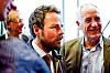 HISTORIEFORTELLING: Rune Slagstad (t.h.) takket sin meningsmotstander Torbjørn Røe Isaksen (midten) for innspillene fra 'Minerva-kretsen'. Medforfatter Jan Messel (t.v.) har skrevet kapittelet om sosialarbeidernes profesjoner og FO.