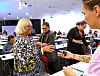 – Still krav til arbeidsgiverne. spør etter risikkokartleggingen, oppfordrer FO-leder Mimmi Kvsivik da hun innledet for studentene.