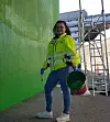 Besa Emini tok initiativ og drev fram gatekunstprosjektet.