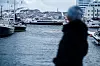 Wanja Jeanette Sæther kikker bort på hurtigbåten hun pleide å ta hver dag.