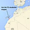 GJORDE VENDEREIS: Delegasjonen fra Norge ble stoppet i et checkpoint rett utenfor byen El Aaiún. De ble avhørt i to timer og sendt nordover i drosje.