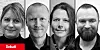 Regjeringen må huske på det oppsøkende arbeidet og utekontaktenes erfaring og kompetanse, skriver (f.v.) Camilla Wright, Børge Erdal, Vibeke Lunde Steinstø og Joachim Bjerkvik.