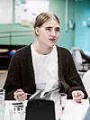 Sosionomstudent Hannah Emilie Søndeled har siste dag i praksis denne tirsdagen. Hun trodde ikke det kom til å bli så bra å jobbe i rusteamet og ser nå for seg at hun kommer til å utforske det å jobbe i rusfeltet mer fremover.