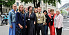 FO-delegasjonen klare for LO-kongressen 2022. Fra venstre: Hanne Glemmestad, Marit Isaksen, Lisbeth Norshus, Marianne Solberg, Runa Hjertø, Ole Henrik Kråkenes, Herdem Trønnes, Karl Hans Braut, Ingunn Strand Johansen og FO-leder Mimmi Kvisvik.