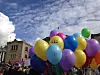Ballonger med barnas navn ble sluppet som symbol på at alle barn skal slippe fri fra barenvernet og gjenforenes med sin biologiske familie.