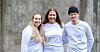 Frida Sponås (f.v.), Susanne Davanger og Joachim Gjelsvik gleder seg til å delta i finalen i NM Studentbedrift i dag.