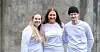 Frida Sponås (f.v.), Susanne Davanger og Joachim Gjelsvik gleder seg til å delta i finalen i NM Studentbedrift i dag.