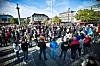 Håkon Lasse Leira, tidligere overlege ved arbeidsmedisinsk avdeling, St. Olavs Hospital i Trondheim, holdt appell under den politiske streiken og torgmarkeringa mot Arbeids- og sosialdepartementets forslag til forverring av arbeidsmiljøloven, tirsdag 23. september 2014