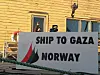 DUGNAD FØR AVREISE: Her er Arne Birger Heli på dugnad for organisasjonen Ship to Gaza Norway.