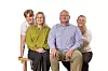 Familien Olsen: Håkon, Anki, Morten, Ina.