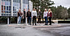 Disse syv utgjør miljøteamet på Giske ungdomsskole. Fra venstre: Mona Friestad, student 2. år. barnevernspedagog, Bente Høie, sosionom Solveig Skår, sosionom, Aslaug Neteland, barnevernspedagog, Esma Nahi Chasip, vernepleier, Maren Soma Hjelle, pedagog m/videreutdanning og Ingrid Oftedal, sosionom.