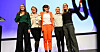 Ina Libak (f.v.), Lisbeth Grandalen, Marianne Solberg, Ole Henrik Kråkenes og Marit Selfors Isaksen  skal lede FO de neste fire årene.