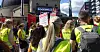 Det kan bli streik i Oslo kommune fra torsdag morgen. Bildet er fra sykehusansattes streik for pensjon fra første krone i 2019.