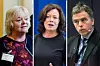 – En svart fredag, sier FO-leder Mimmi Kvisvik (t.v.) etter at Solveig Horne fredag formiddag presenterte regjeringens barnevernsreform. Helge Eide fra KS er fornøyd, men synes kommunene kunne fått enda mer ansvar.
