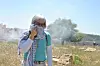 NORSK DEMONSTRANT: FO-er Maria Erzebet Kiraly på Fredsdemonstrasjonen ved muren i landsbyen Bil'in utenfor Ramallah.