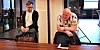 Også i Oslo vil det etter all sannsynlighet bli forhandlet på overtid i natt. Fra v: Forhandlingsleder Per Egil Johansen og leder i Fagforbundet Oslo, Roger Dehlin