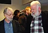Øivind Pedersen (t.v.) ga en rask innføring i lovene som regulerer tvang og makt. HEr i samtale med Odd Ravn, fylkessekretær i FO AKershus.