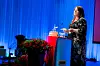 HVOR ER SENTERET?: Kathrine Haugland Martinsen fra FOs forbundsledelse etterlyste det mislykkede forsøket på senter for papirløse i LOs beretning.