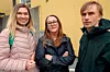 Gruppeveileder Anne Elisabeth Talseth (midten) sammen med ukrainske Daria pg Denis Dorokhov.