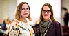 Hanne Glemmestad (t.v.) og Marit S. Isaksen fra politisk ledelse i Fellesorganisasjonen  deltok i Nav-høringen på Stortinget.