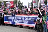 PROTEST: Anti-barneverndemonstranter tok til gatene i den rumenske byen Galati i februar. Bildet er brukt med tillatelse av Facebook-gruppa Norway Return the children.