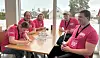 Konferansevertene Hege Watne, Aleksander Heitmann, Eugene Marker, Henrik Høiby og Daniel Espeseth