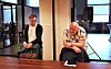 Her står Per Egil Johansen (t.h.) sammen med leder i Faforbundet Oslo, Roger Dehlin.