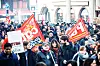 PROTESTBØLGE: Demonstrasjonene mot endringer i arbeidslovgivningen har pågått hele våren. Her fra Strasbourg  9. mars.