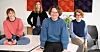 Denne gjengen sørger for rask helsehjelp og kutter køen til BUP. Foran: Merete Buvik, klinisk barnevernspedagog. Bak fra venstre: psykologspesialistene Linda Svorken og Åse Johanne Sørli og klinisk barnevernspedagog Hilde Rydningen.
