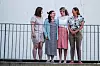 Her er gjengen som samarbeider om arrangementet under Oslo Pride. Marthe Holmedal Øvrum fra Rosa kompetanse (t.v.) er «stand in» for Heidi Leona Norum-Wilmar. Ved siden av fra venstre står Kristine Misvær Stenbeck (Helsedirektoratet), Kjersti Bratberg Gautvik (Bufdir) og Elin Margrethe Olsen (Bufetat).