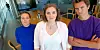 Hovedtillitsvalgte Katrine Aursand (Utdanningsforbundet, t.v.) og Julia Johnsen (FO, midten) er skuffet over at Benjamin Arvola Notkevich (t.h.)fra SV,  var den eneste folkevalgte som møtte opp da likelønn skulle diskuteres i likestillingsutvalget.  Foto: