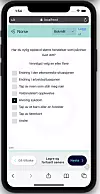 Pasienten svarer på spørsmål før første behandling og deretter mellom hver behandling.