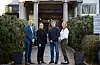 Lederne for de fire avdelingene som skal inn i Årstadhuset. Fra venstre: Brede Aasen (Psykiatrisk klinikk), Linn Dale Bergsma (Mottaksklinikken), Christian Ohldieck (Avdeling for rusmedisin) og Jannike Heltne. (Olaviken) FOTO: HELSE BERGEN