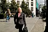 FO-leder Mimmi Kvisvik på vei til KS for å overlevere kravene i årets lønnsoppgjør for kommunesektoren.