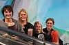 Marianne Steig (f.v), Lise Engemyr Songe, Marita Thrana og Emma Kristine Leesland er klare for yoga.