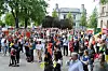 Rundt 2.000 mennesker viste støtte til familien Abbasi.