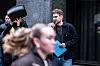 Joachim Nybakke fra FO Oslo var holdt appell under fredagens demonstrasjon.