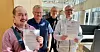 Tom Remi Kongsmo (t.v.) og Hege Christin Nilsson ble denne uka formelt ansatt på Høgskolen i Innlandet. Bak de to står førsteamanuensis Frank Jarle Bruun (t.h) og instituttleder Erik Hagaseth Haug.