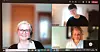 Helsetilsynet har avdekket at det kan ta lang tid før telefoner til Nav-kontorene besvares. Rigmor Hartvedt (t.v), Mari Holth (øverst til høyre) og Tove Kristin Dalheim gjorde digitalt intervju med Fontene fra hjemmekontor.