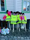 Flere fra FO-ledelsen har fått en stand-in i Bergen. De skal synes i bybildet så lenge streiken pågår.