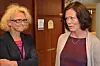 FORNØYDE: Direktør Mari Trommald (t.v.) i Barne-, ungdoms og familiedirktoratet og barne-, likestillings- og inkluderingsminister Solveig Horne.