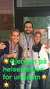 SNAPCHAT-BILDE: Dette er gjengen som tar i mot ungdom på helsestasjonen i Kristiansand. F.v: Helsesøster Marianne Bendiksen, lege Lars Sunde Strand og helsesøster Venke Bakke.