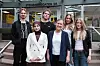 Michael André Langeby, Lamar Alqwatli, Marius Paiulsen, Hedvig Sunberg Maurseth og Emma Elisabeth Viken Nielsen møtte statsråd Lene Vågslid.